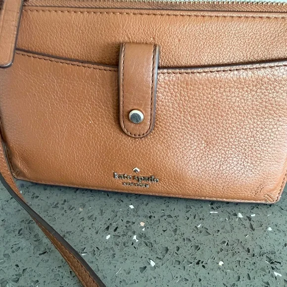 kate spade Brown Pebbled Leather Crossbody - Picture 3 of 7